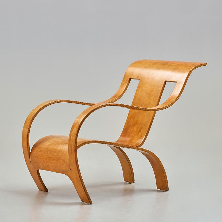 Gerald Summers, a birch plywood easy chair, Makers of Simple Furniture, England ca 1935-40.