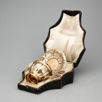 CHOKLADKOPP, silver, Frankrike, 1800-tal. Vikt ca 210 gram.