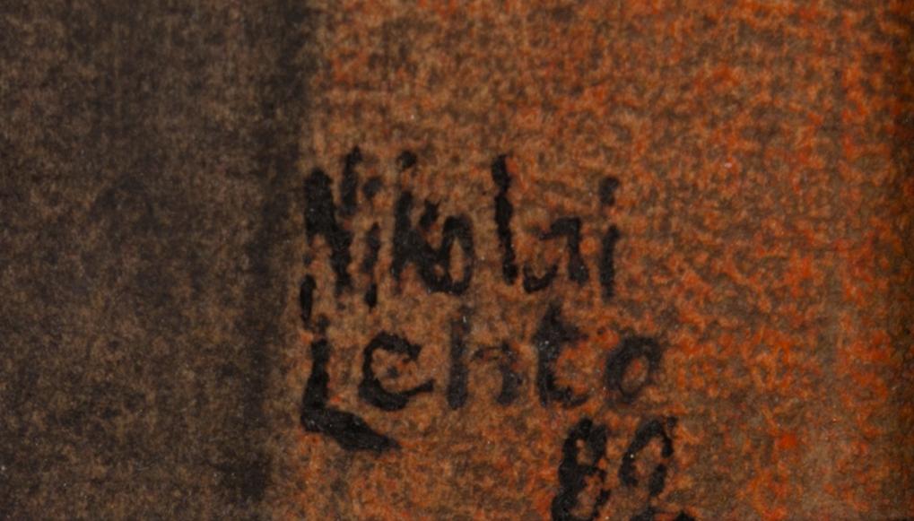 NIKOLAI LEHTO, oil on board, signed and dated -82.