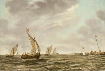 302. Abraham Hendricksz. van Beyeren Hans krets, Skutor vid holländsk kust.