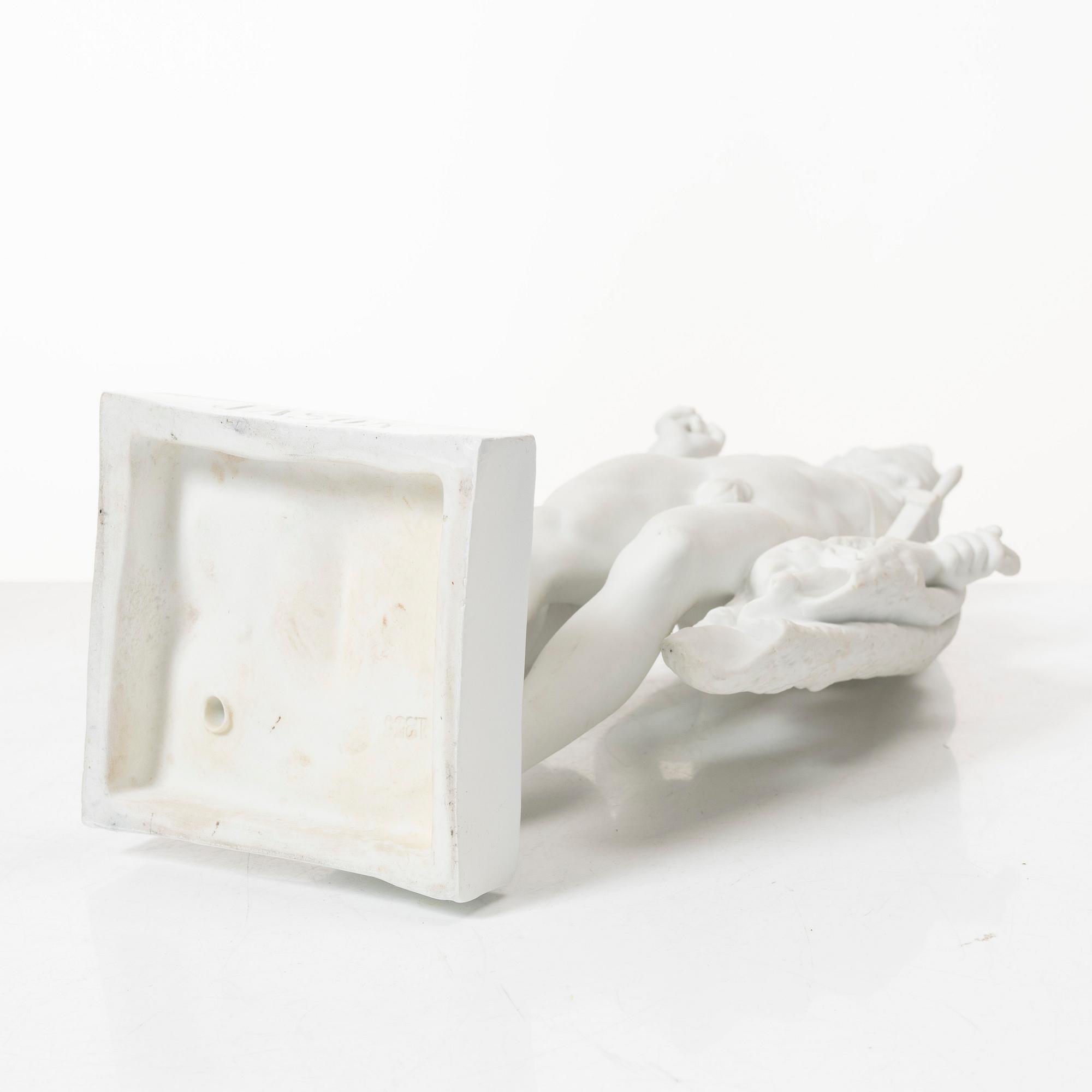 Bertel Thorvaldsen, after, a bisquit porcelain figurin, 'Jason and the golden fleece'.