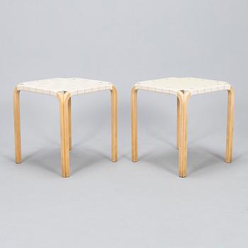 Alvar Aalto, a pair of late 20th century 'Y61' stools for Artek.