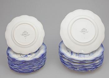 MATSERVIS, 57 delar, "Terre de fer Vermont feres", Paris, omkring 1900.