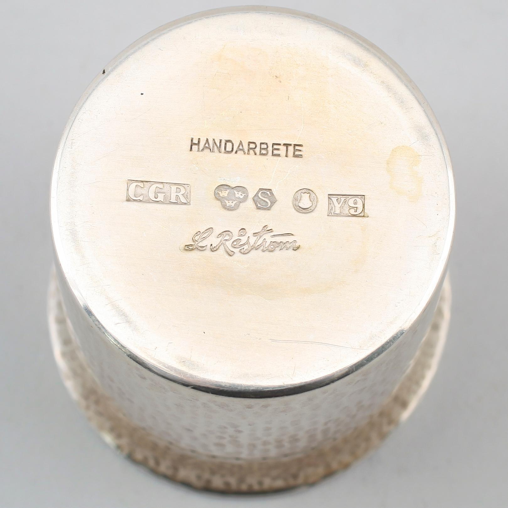 BÄGARE, silver, Råström, Stockholm 1973. Vikt ca 115 g.