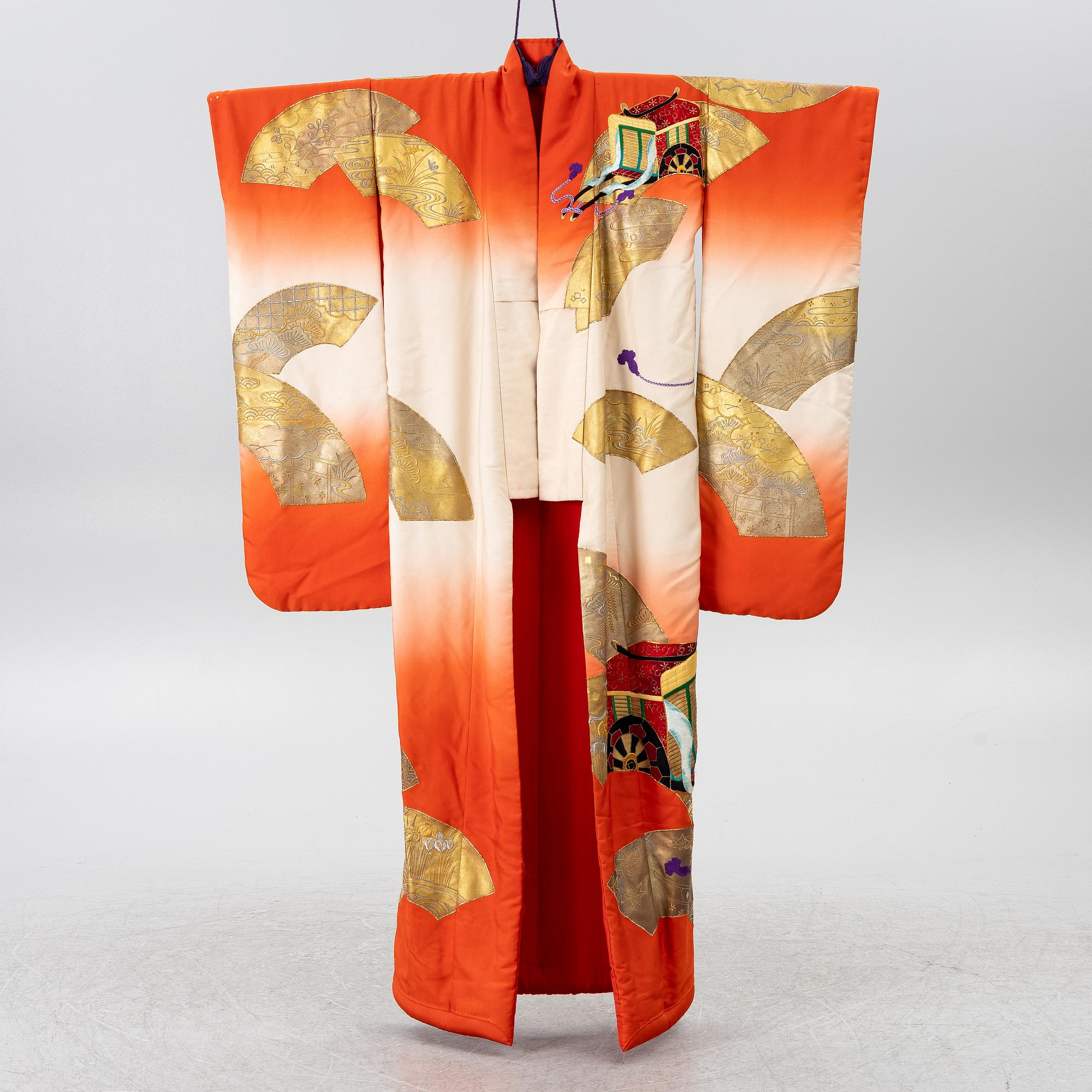 A Japanese brocade kimono, 1980s.