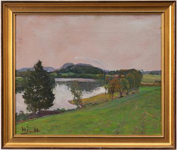 Hjalmar Nordlund, River landscape.