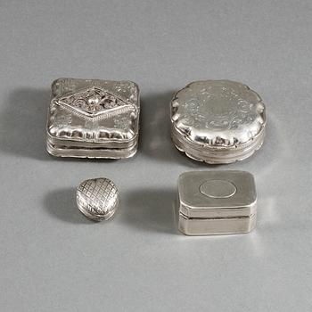 DOSOR, 4 st, silver, bl a Birmingham, 1798. Vikt 94 g.