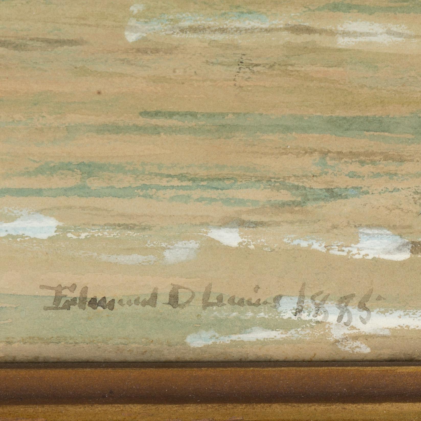 Edmund Darch Lewis, a watercolor. Signed and dated 1895.