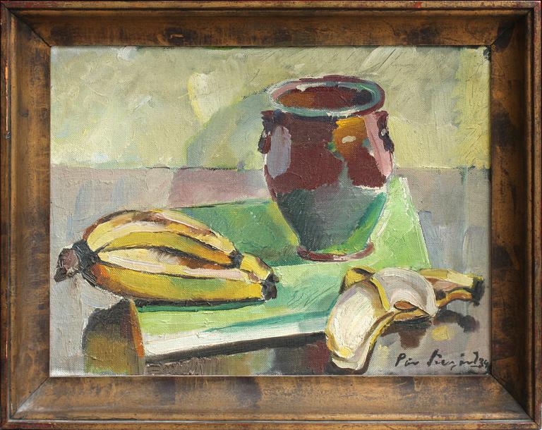 PÄR SIEGÅRD, olja, duk på pannå, sign.