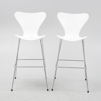 Arne Jacobsen, barstolar, 6 st, "Sjuan", Fritz Hansen, Danmark.