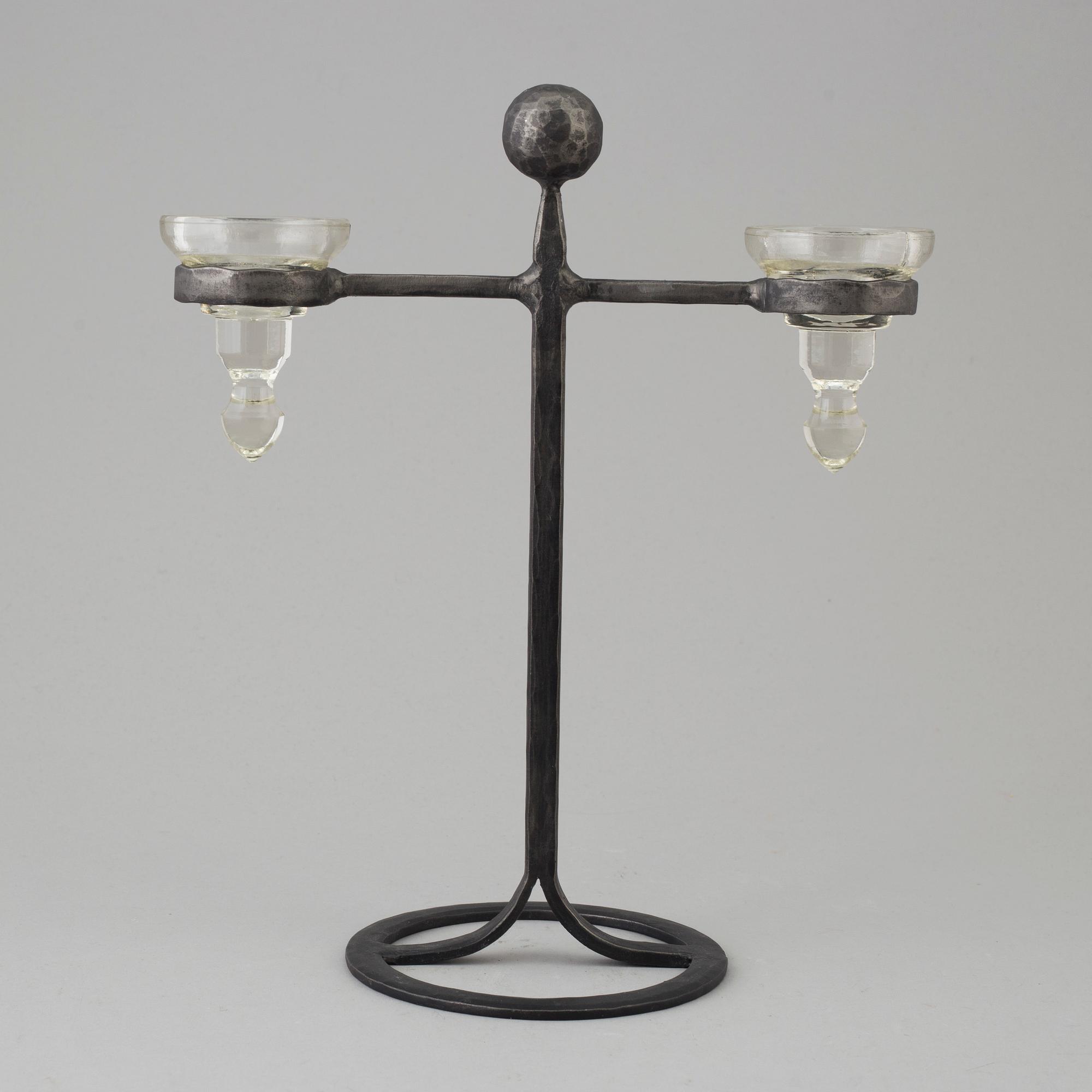 BERTIL VALLIEN, ljusstake, Boda Smide, 1970-tal.