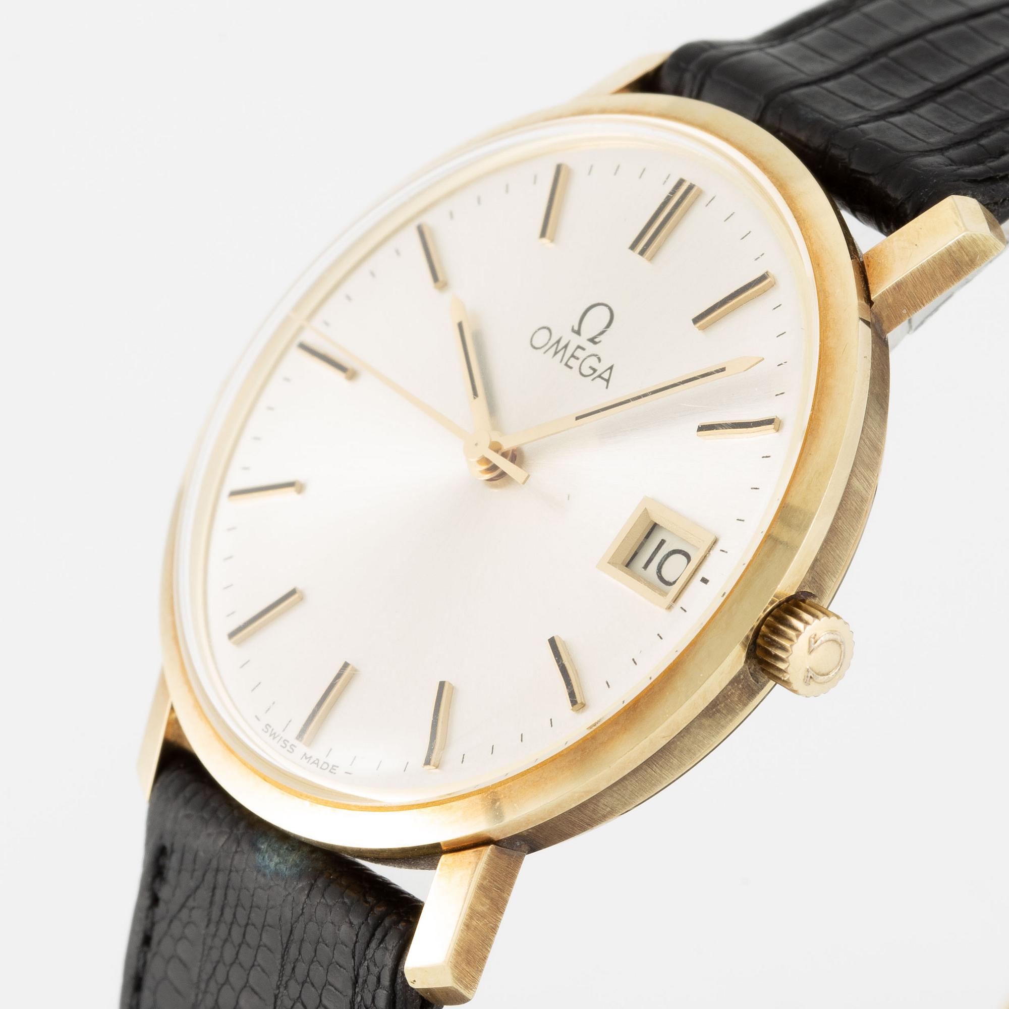 Omega, Genève, wristwatch, 34 mm.
