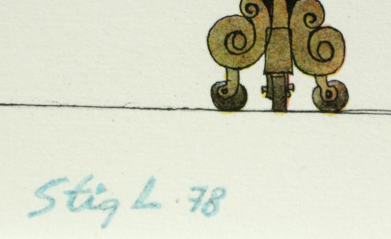 STIG LINDBERG, färglitografi, sign o dat 78 i trycket.