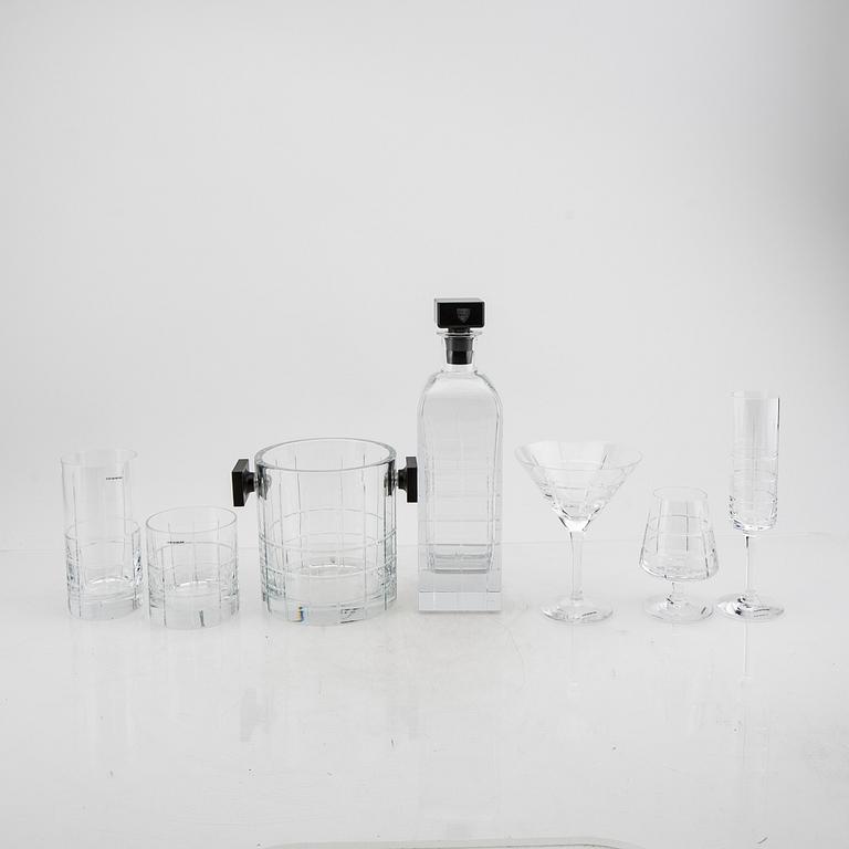 Jan Johansson, a 32 pcs glass service "Street" from Orrefors later part of the 20th century.