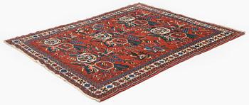 An antique Afshar rug, southeastern Iran, c. 153 x 135 cm.