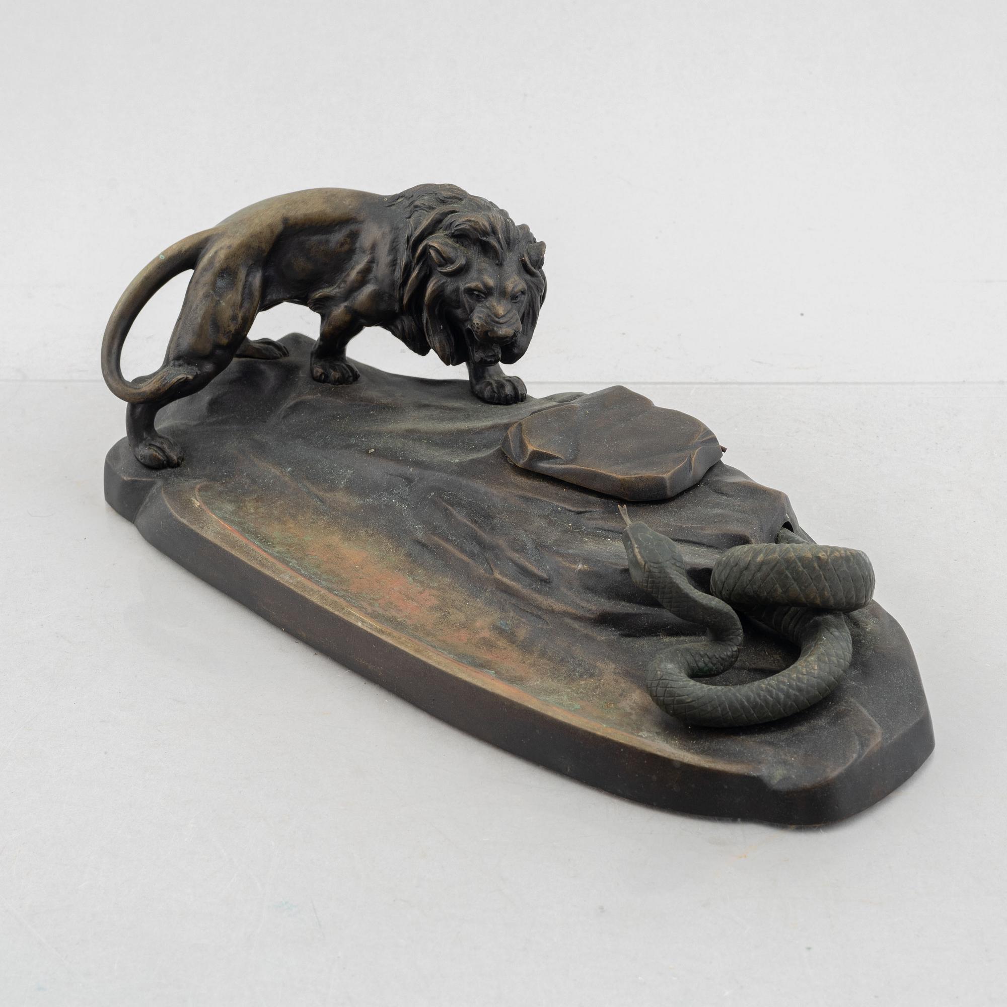Otto Schmidt-Hofer, a bronze writing stand, signed.