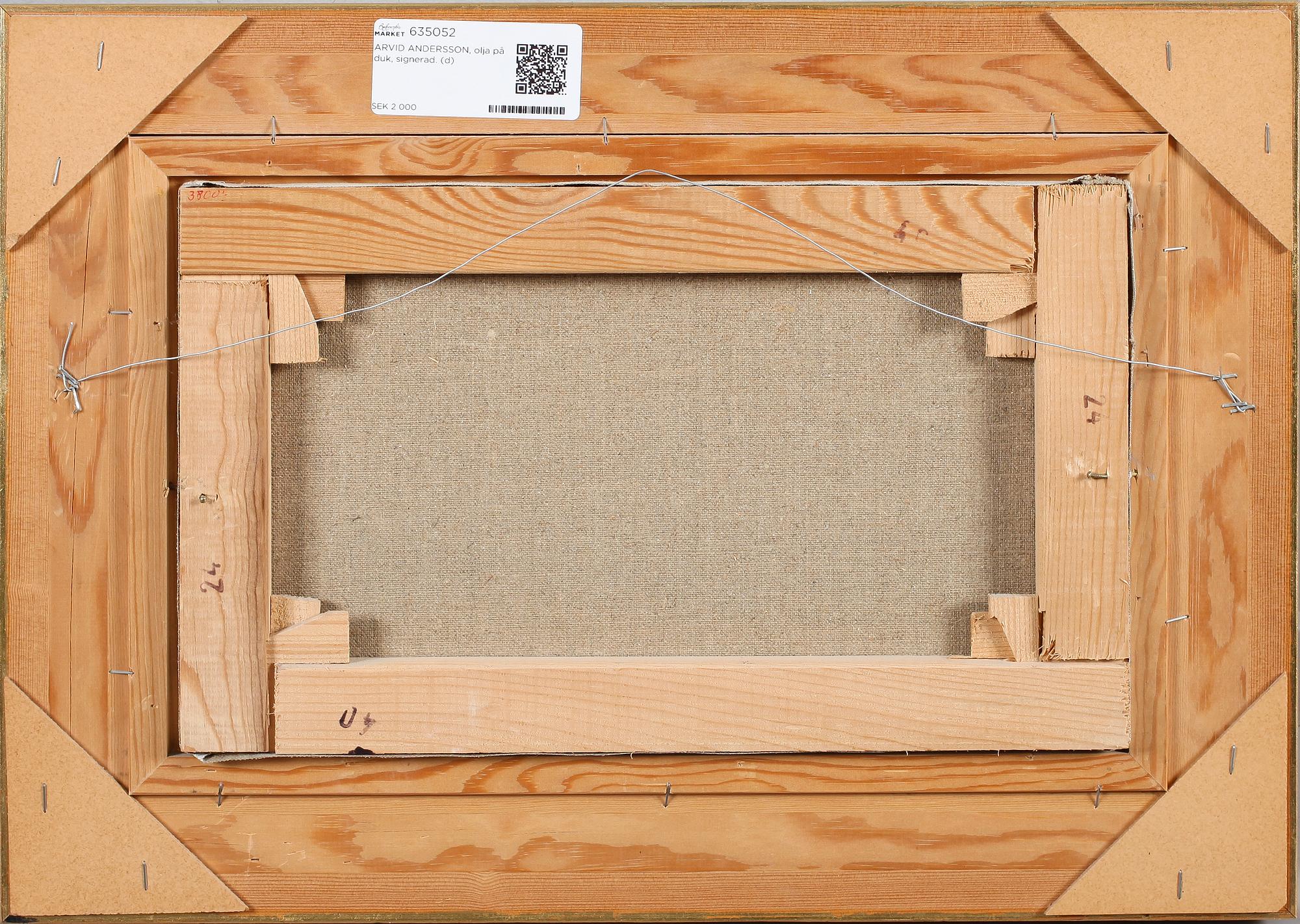 ARVID ANDERSSON, olja på duk, signerad.