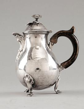 MOCCAKANNA/KAFFEKANNA, silver. Danzig, rokoko 1700-tal. Tot 308gr.