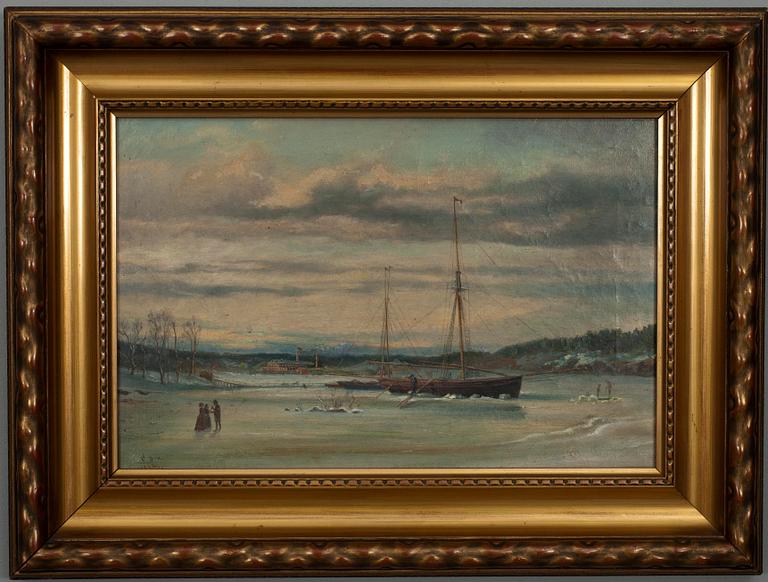 OKÄND KONSTNÄR, olja på duk, sign. och dat. 1884 möjl. Ryssland.