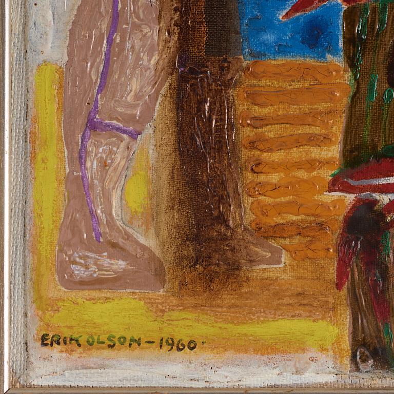 Erik Olson,  oil on canvas laid down on panel, signed and dated 1960.