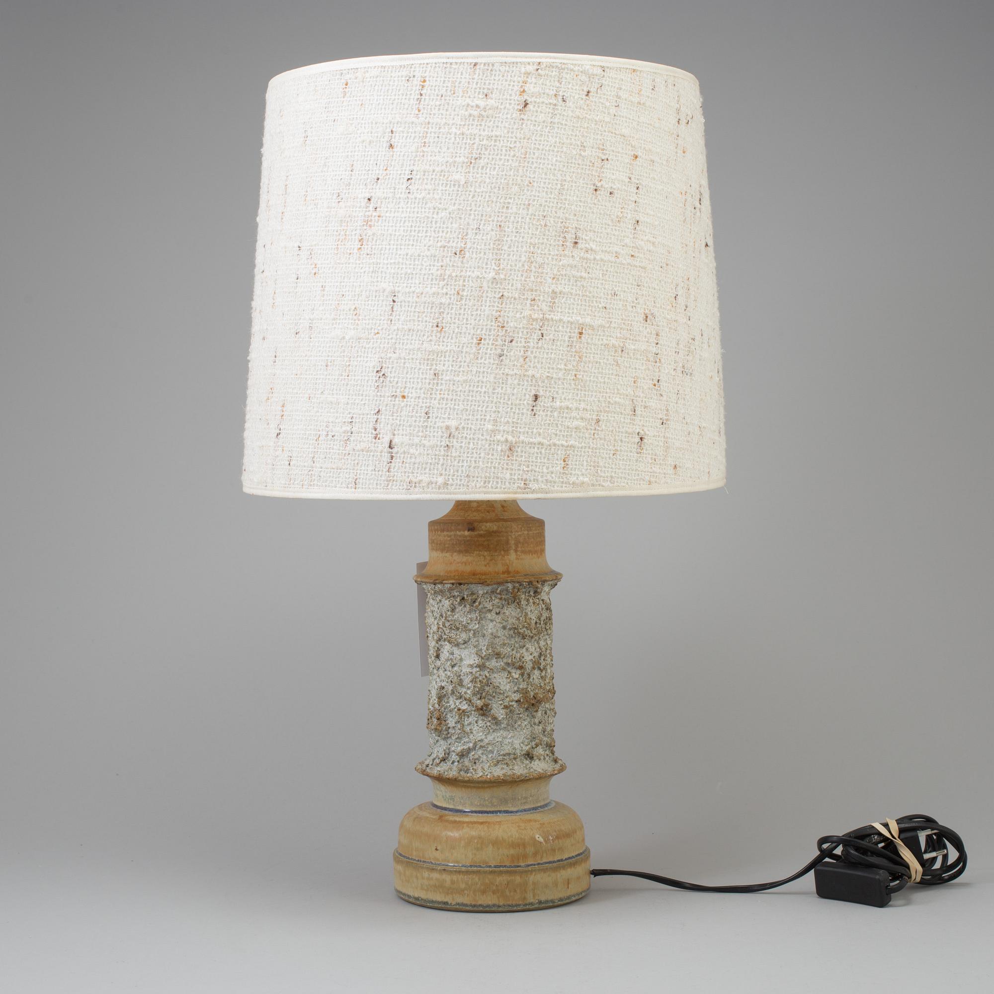 A table lamp, stoneware, Ego Ateljé, signerad BK.