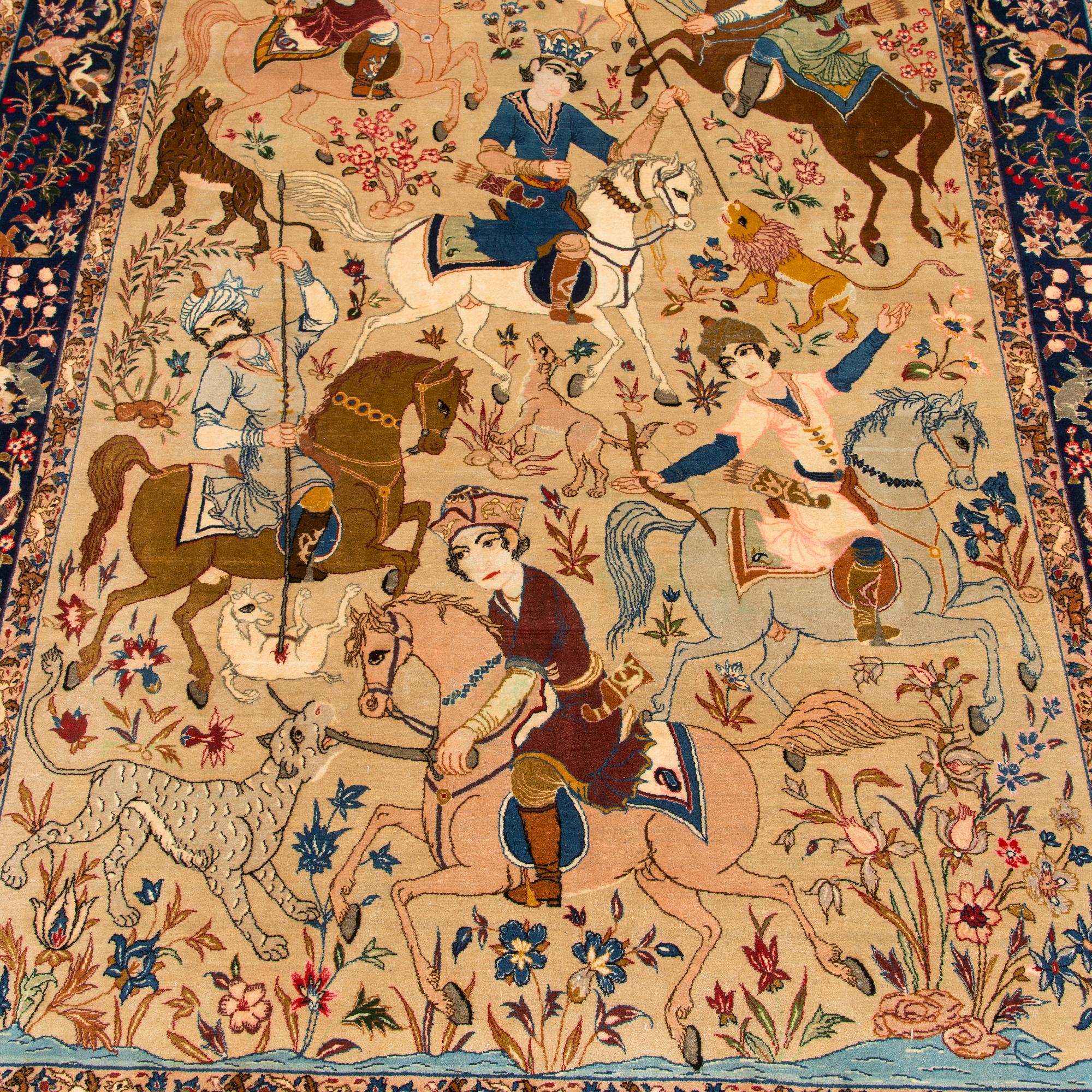 A semi-antique Isfahan rug, central Persia, approx. 243 x 151 cm.