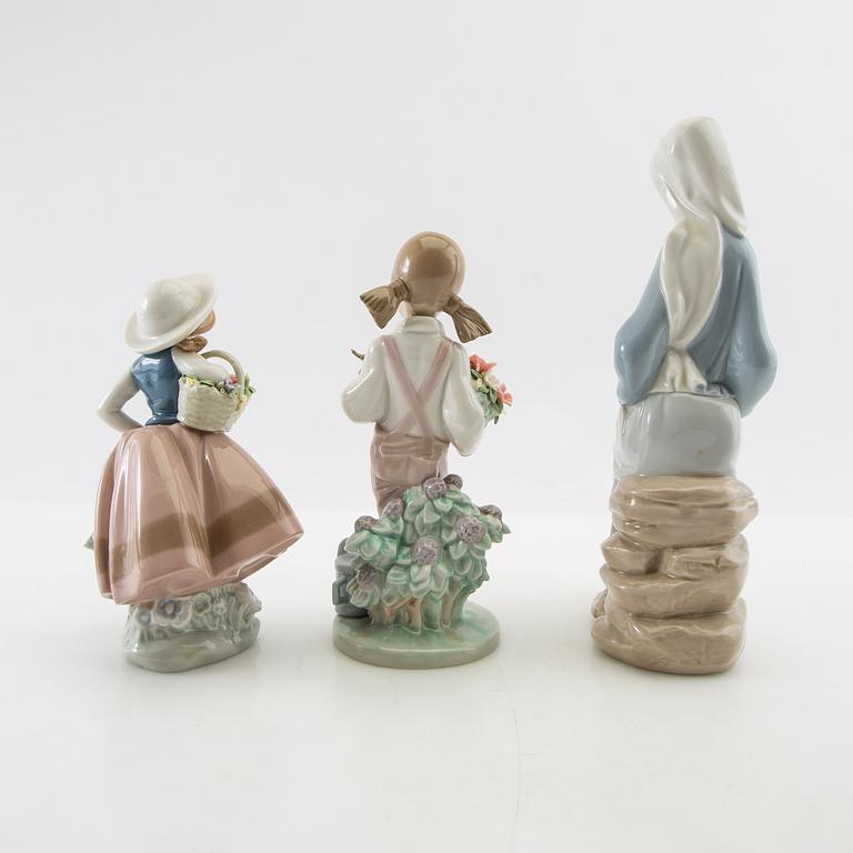 Figurines, 3 pcs, Lladró Spain, 1971-1983.