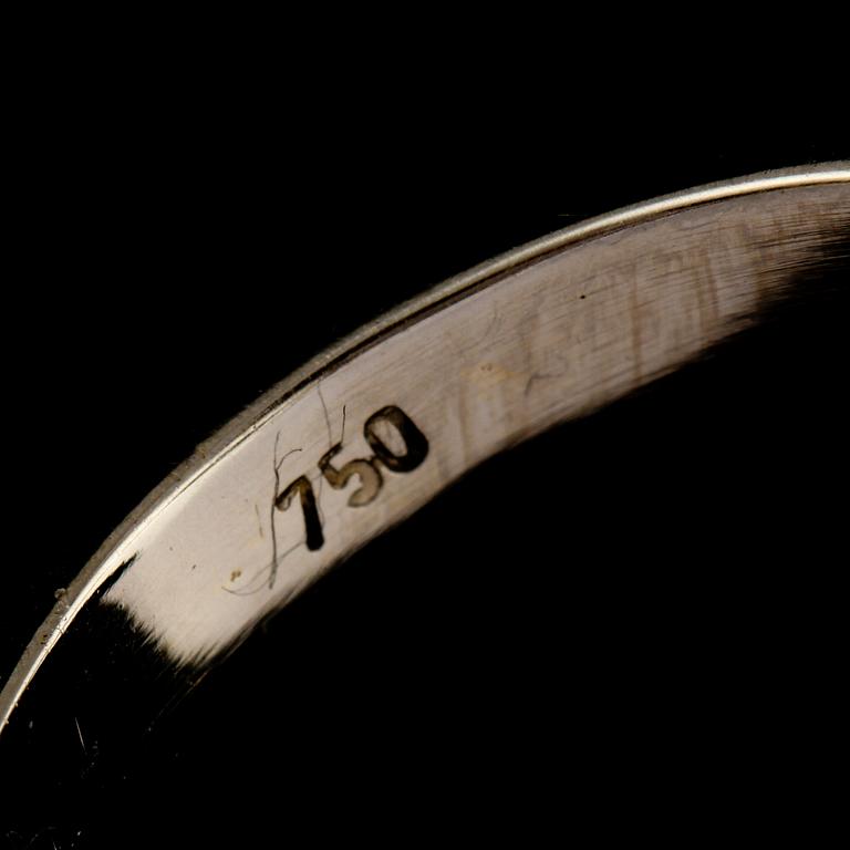 RING, 18k vitguld med briljantslipad diamant, ca 0.70 ct, utländska stämplar. Vikt 4 g.