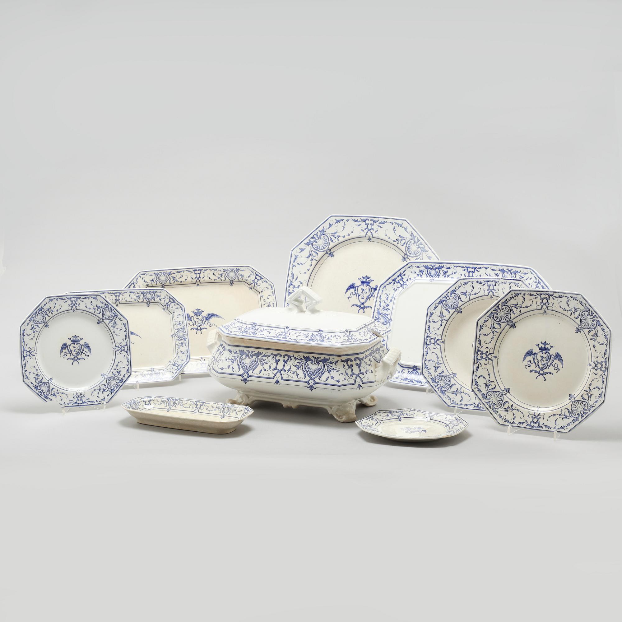 An earthenware tableware set of 78 pcs, "Arona" by Rörstrand, in production 1902-1910.