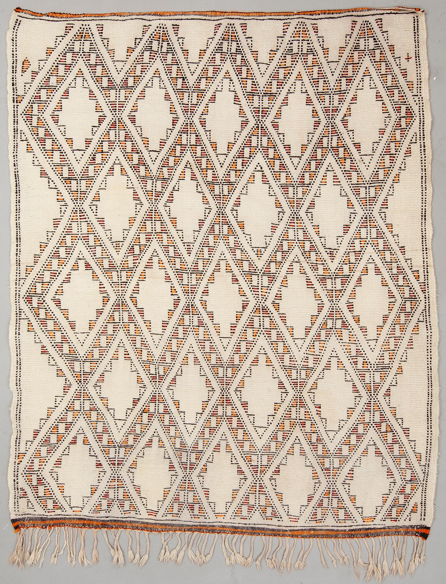 A MOROCCAN BENI OURAIN CARPET. Circa 244 x 198 cm.
