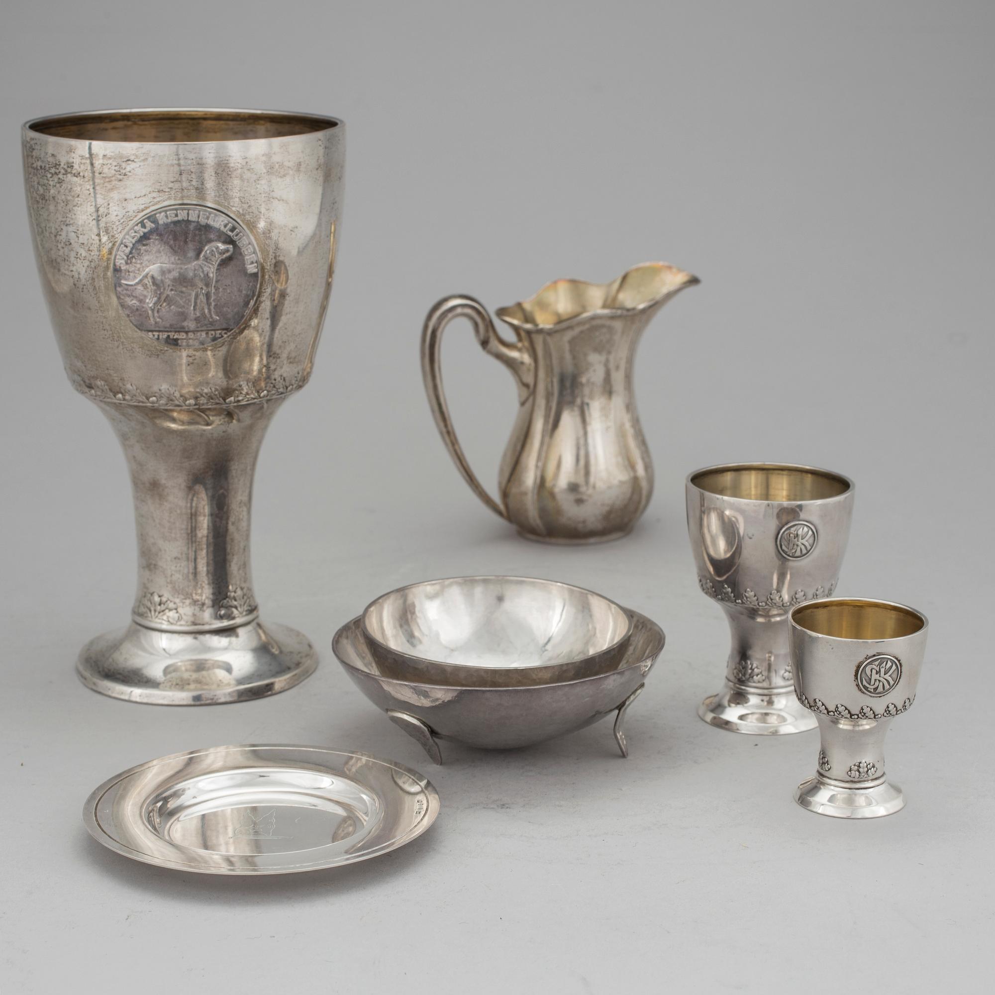PARTI SILVER, bland annat CG Hallberg, 1034 g.