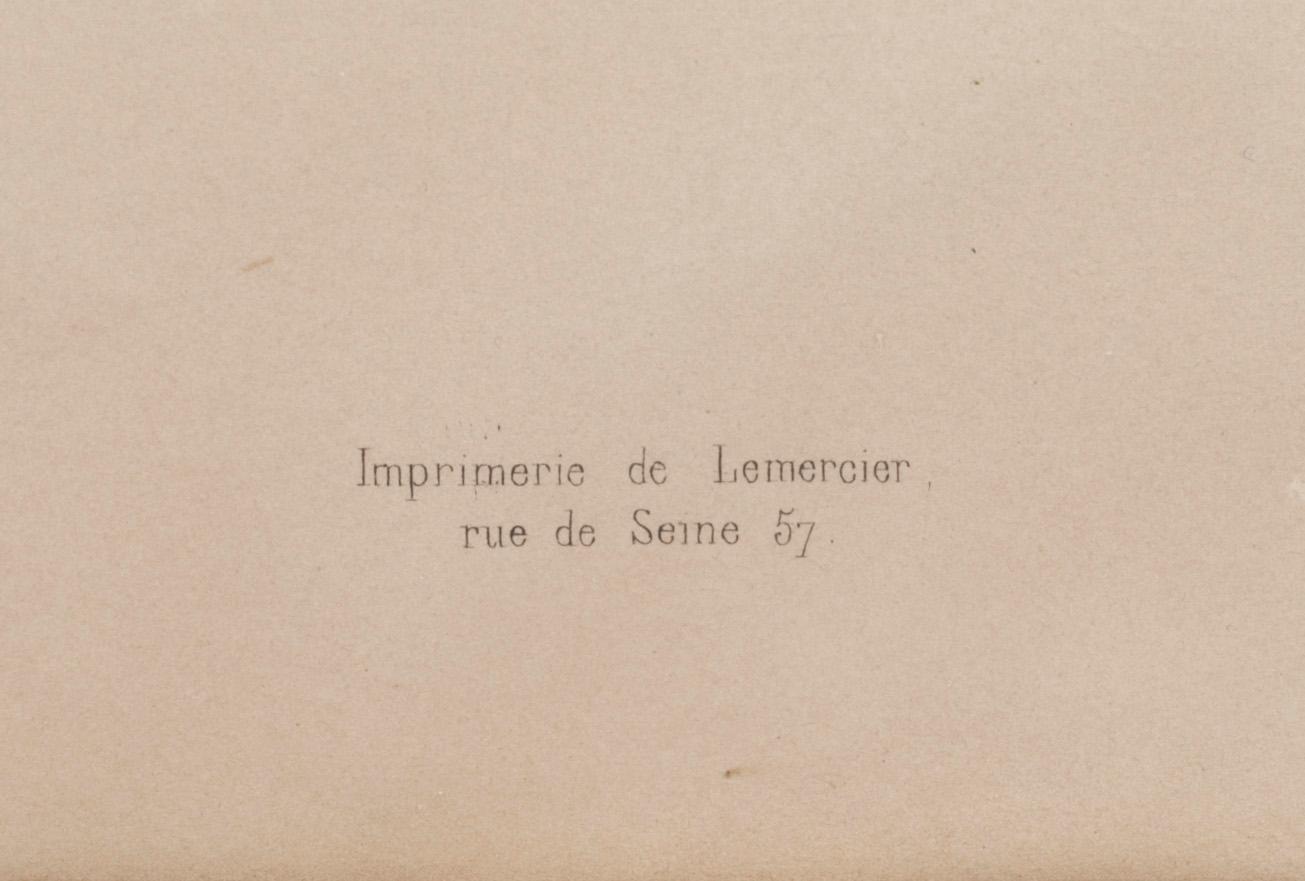 LITOGRAFISKT TRYCK, Imprimerie de Lemercier. Paris. 1800-tal.