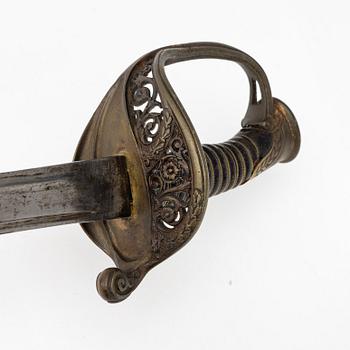 Saber, French, 19th century, with scabbard.