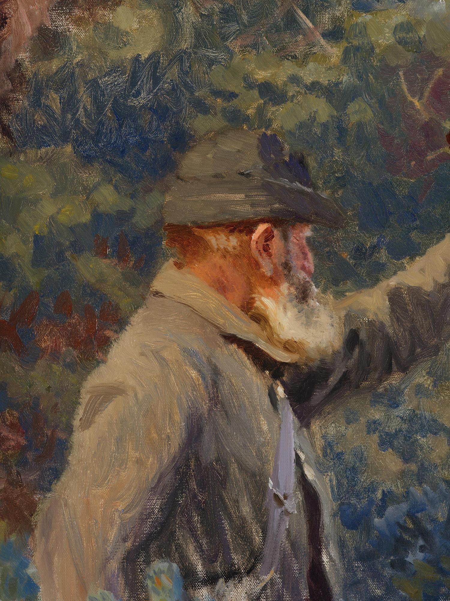 Bruno Liljefors, Hunter with shot fox.