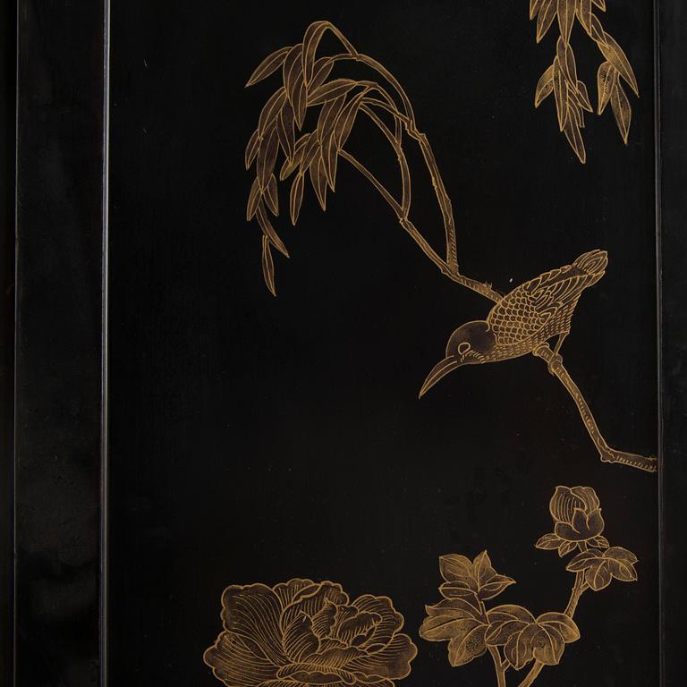 Vikskärm, 6 delar, Kina 1900-talets första hälft.