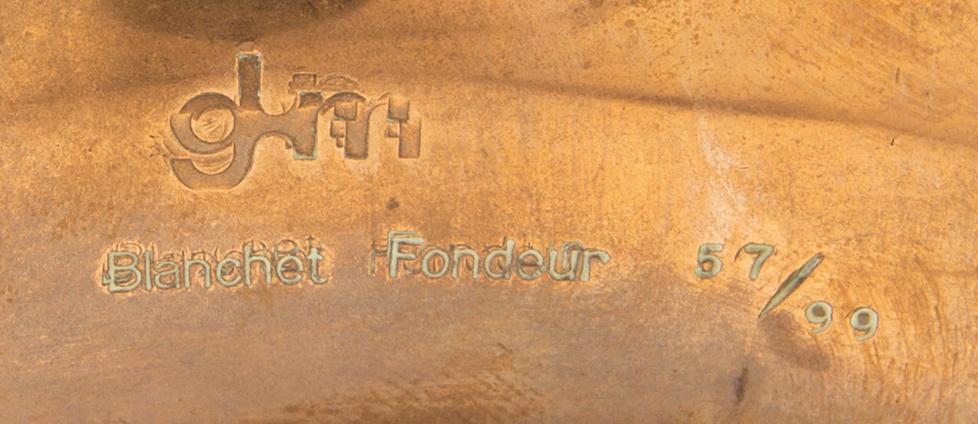 César Baldaccini, skulptur signerad och numrerad 57/99 polerad brons.