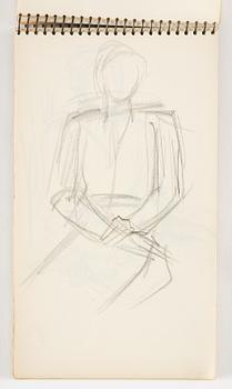 Lotte Laserstein, 4 skissböcker med blyertsteckningar.