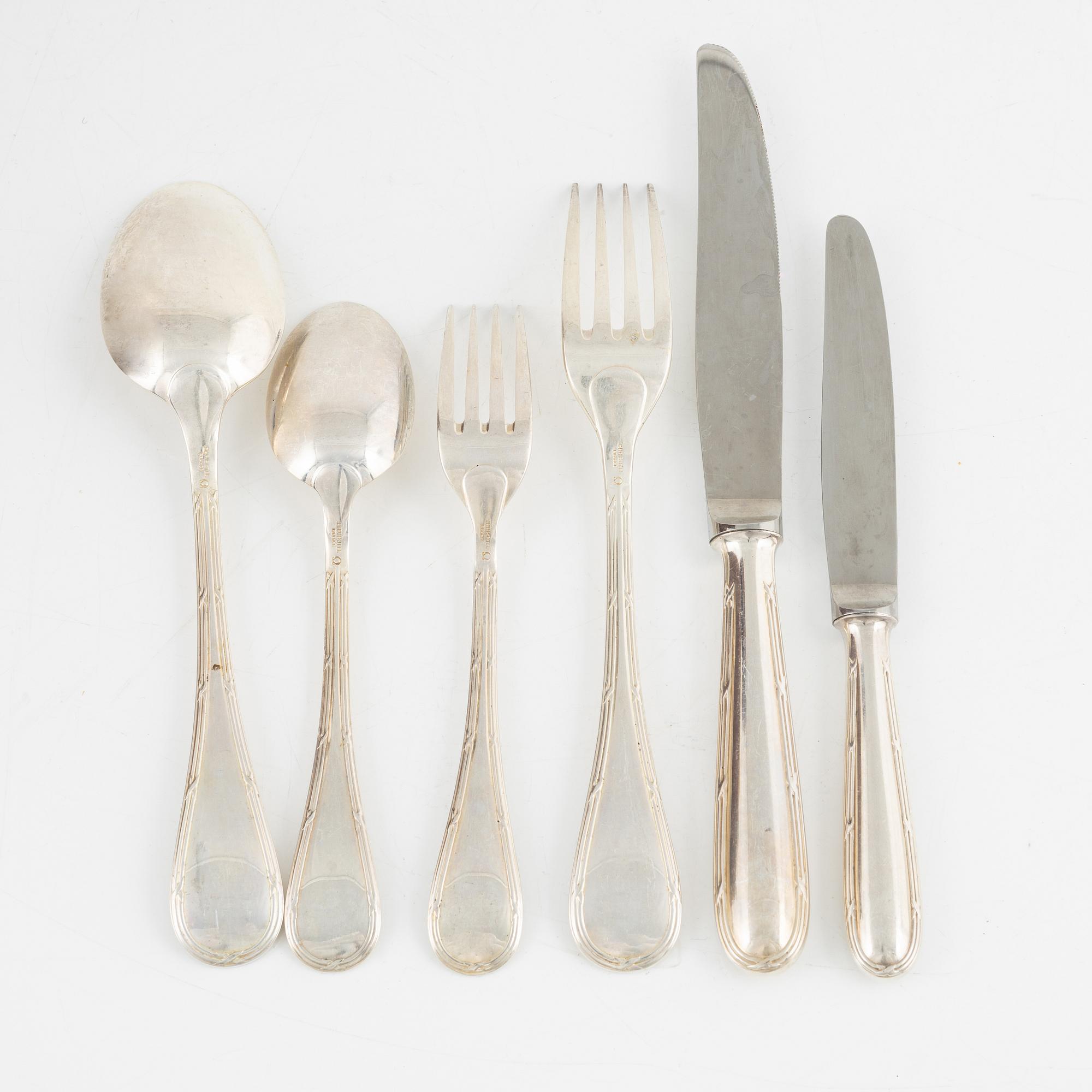 An 72-piece, silver plated culery, Chrisotel, France.