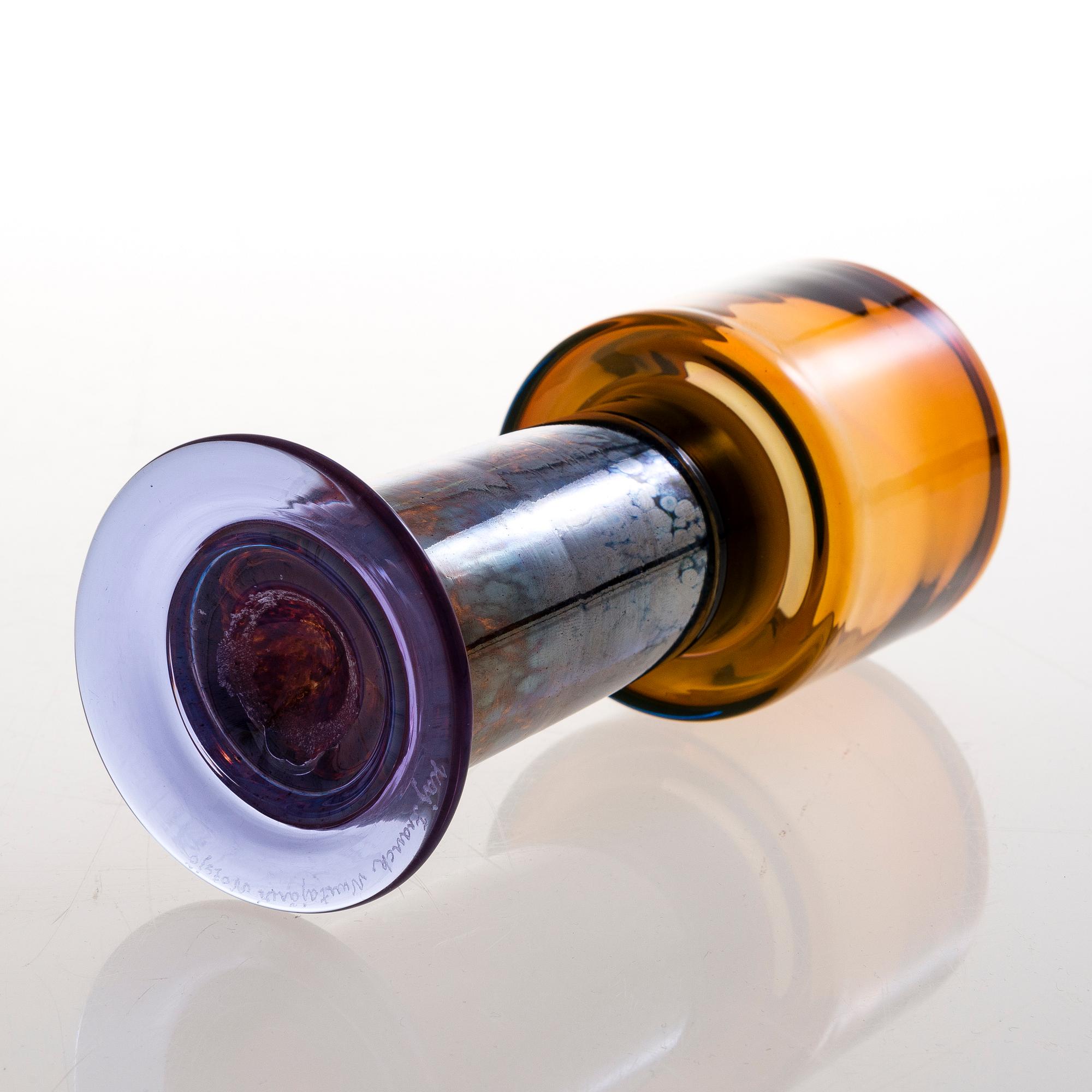 KAJ FRANCK, POKAALI, lasia, signeerattu Kaj Franck Nuutajärvi Notsjö.