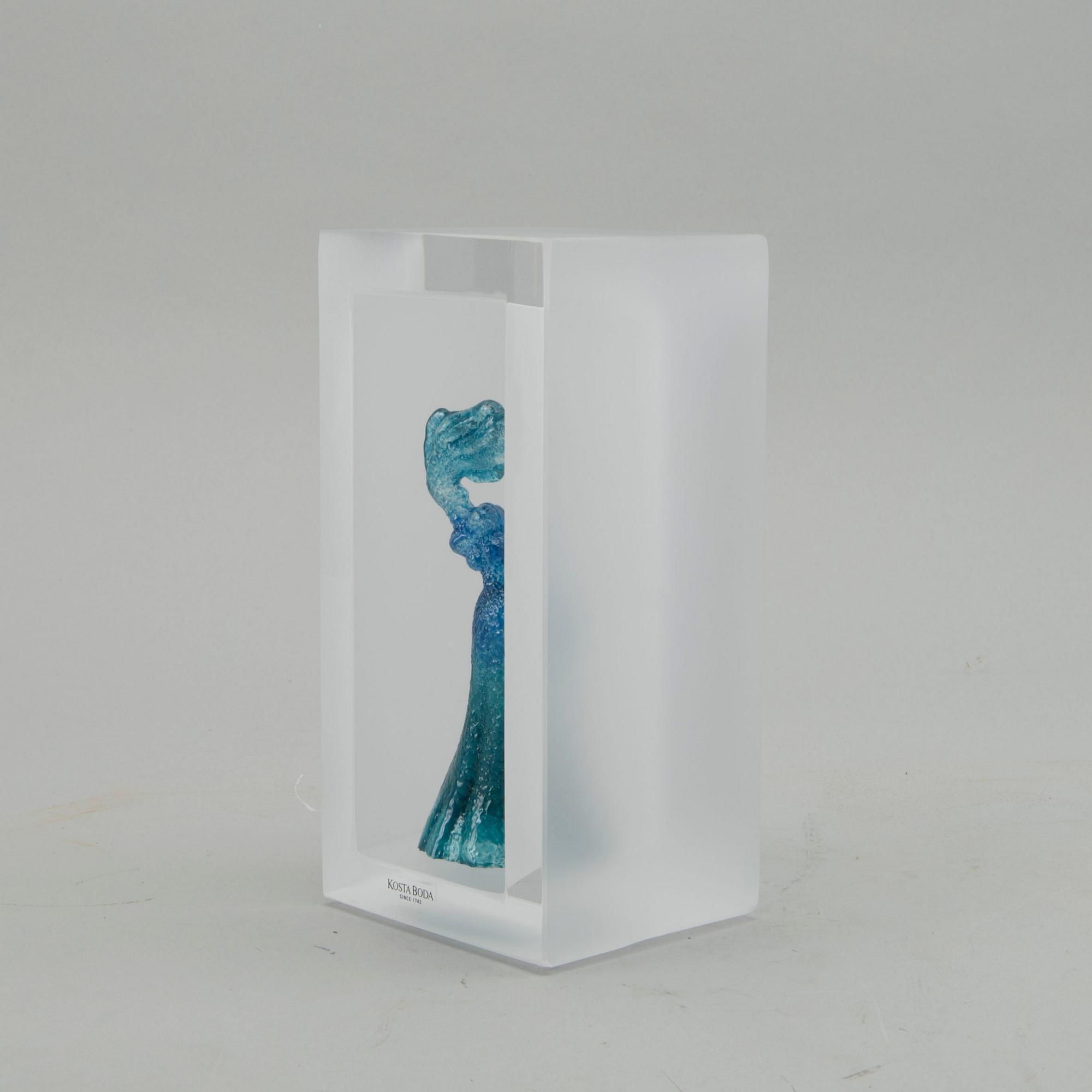 KJELL ENGMAN, skulptur, "Snapshot" glas Kosta Boda.