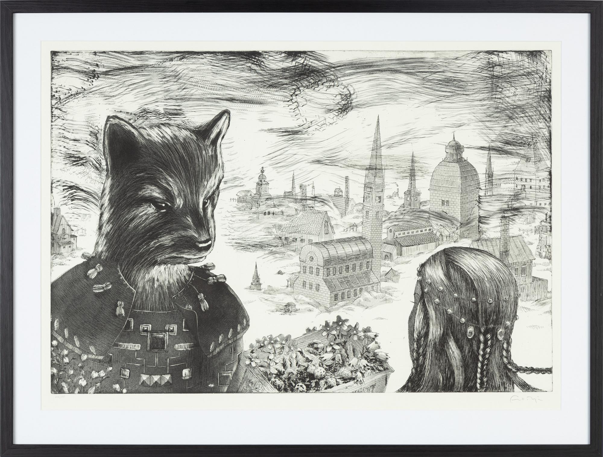 Ernst Billgren, etching, 2015, signed and numbured 218/225.