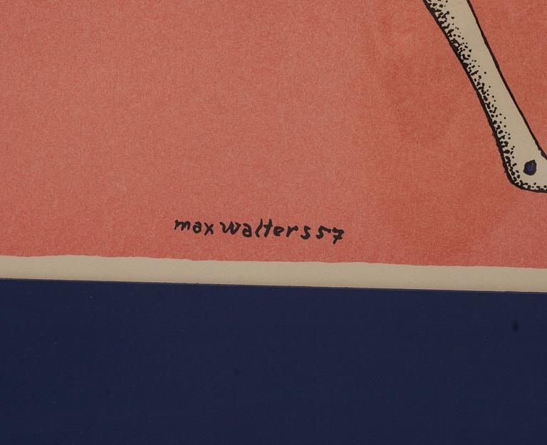 MAX WALTER SVANBERG, färglitografi, signerad i trycket.