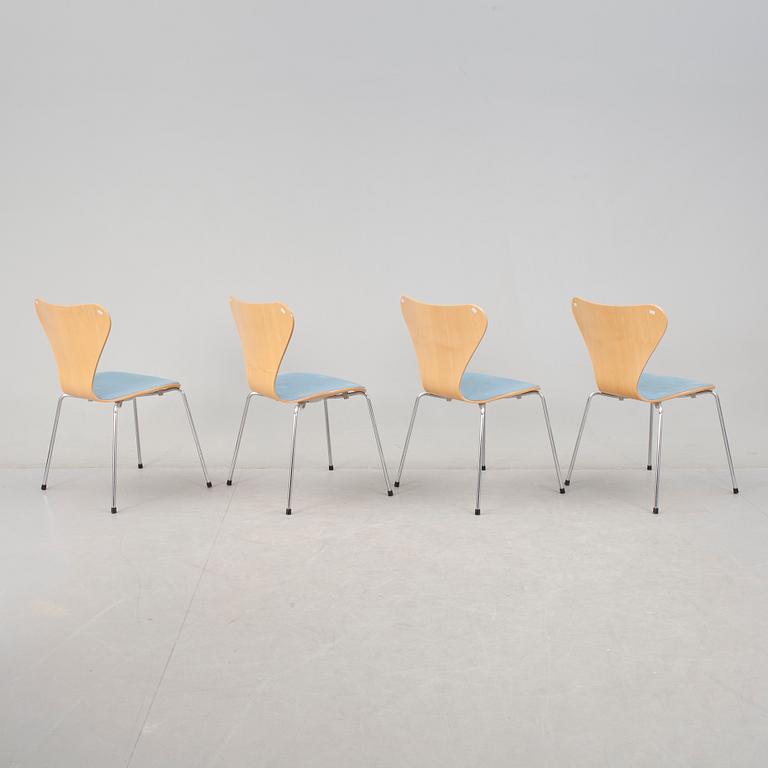 STOLAR, 4 st, "Sjuan", Arne Jacobsen för Fritz Hansen.