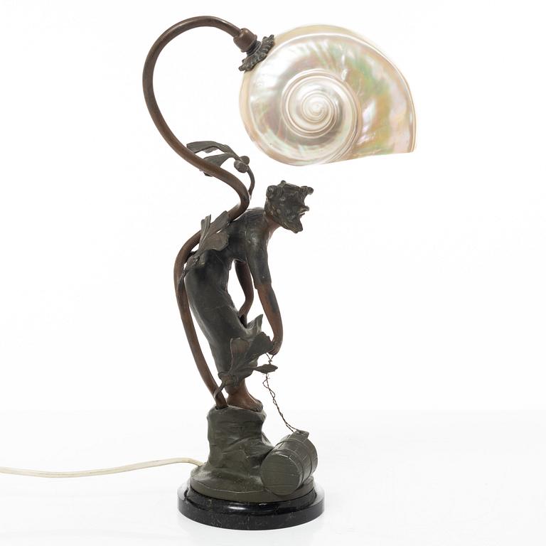 Ludwig Beck, bordslampa, "Bonjour", Art Nouveau, tidigt 1900-tal.