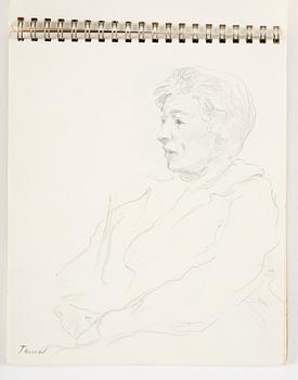 Lotte Laserstein, 4 skissböcker med blyertsteckningar.