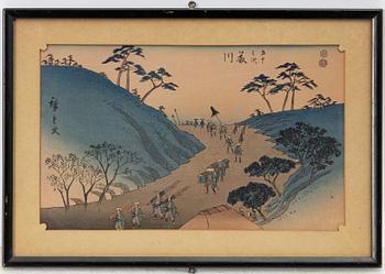 Ando Utagawa Hiroshige, after, 'Fujikawa' 藤川, early 1900s.