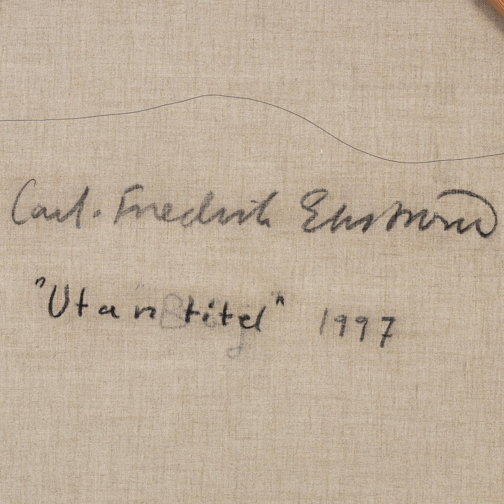 Carl-Fredrik Ekström, signerad och daterad 1997 a tergo. Olja på duk.