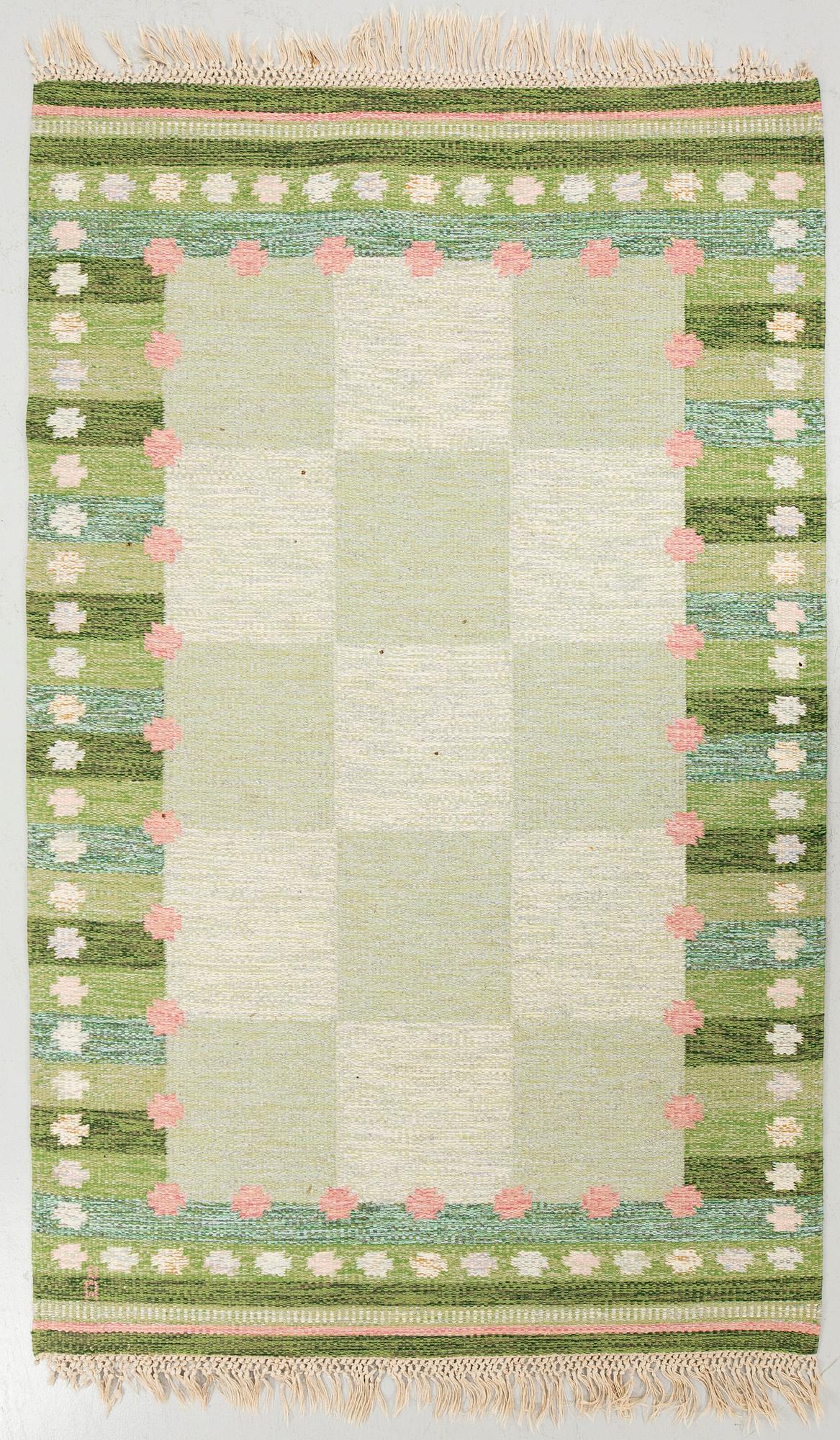 Anna-Johanna Ångström, matta, röllakan, ca 205 x 141 cm, signerad Å.