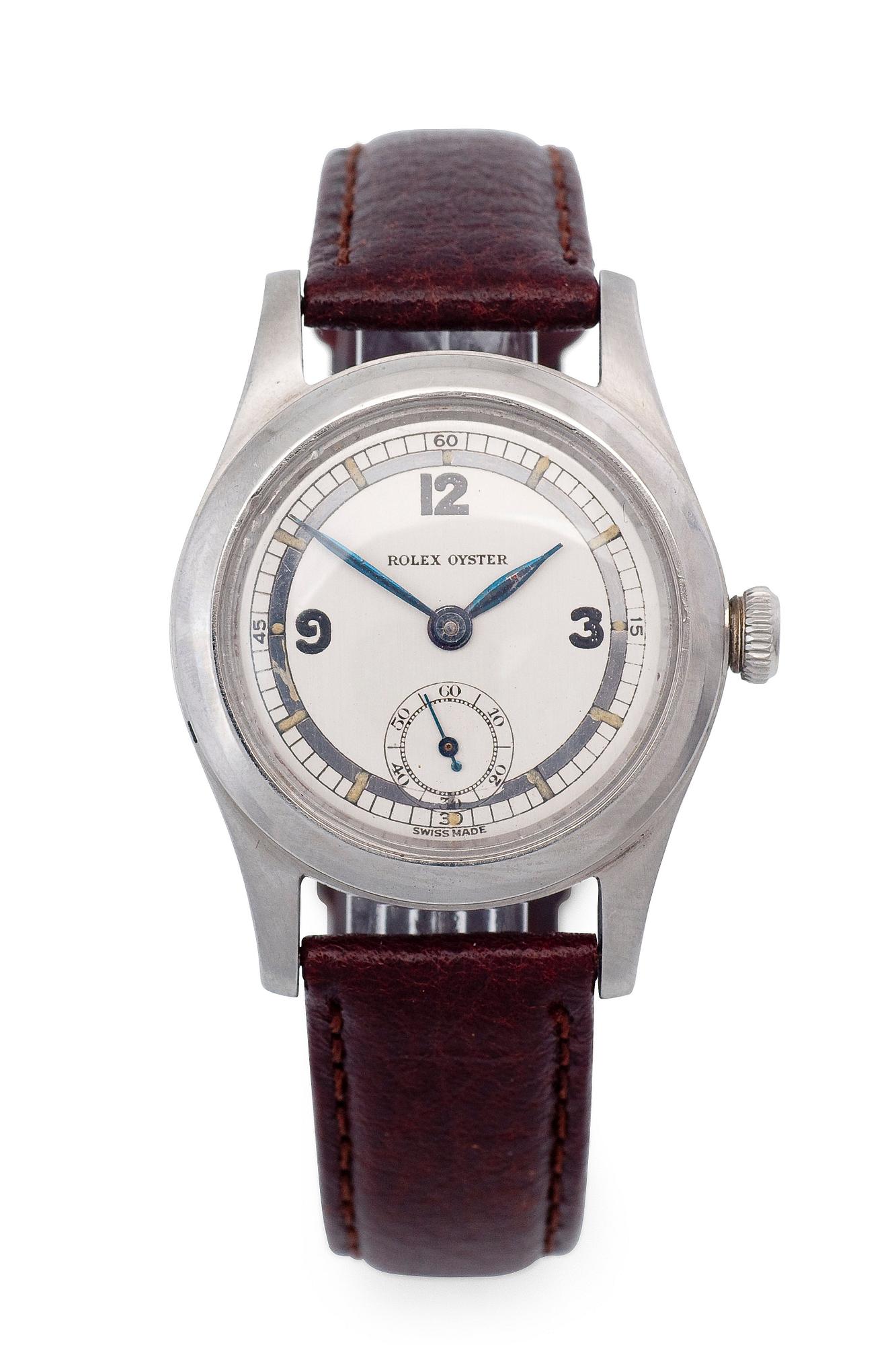 ARMBANDSUR, unisex. Rolex Oyster stål 1940-tal. Diameter 30 mm.