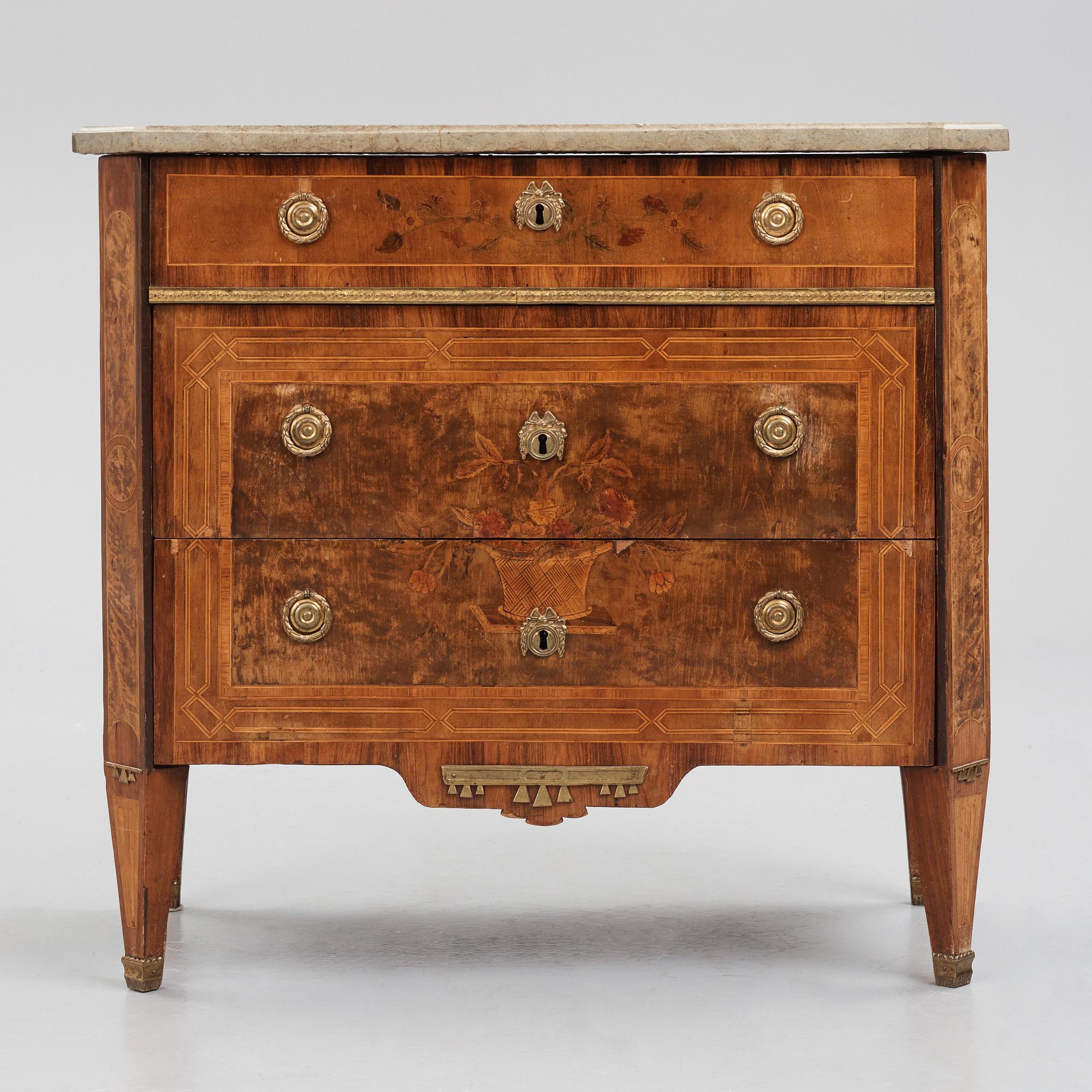 A Gustavian commode, attributed to C Lindborg (master 1781-1808).